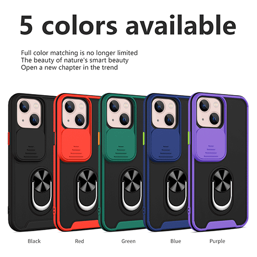 Slide Camera Cover Phone Case mit Ringhalter